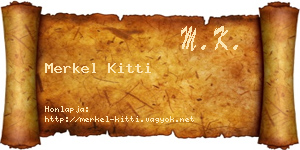 Merkel Kitti névjegykártya